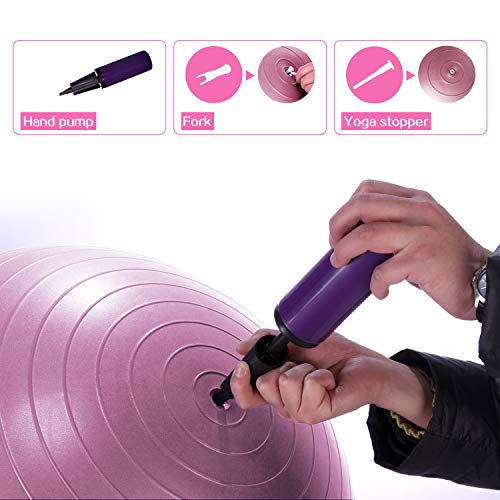 PROIRON Fitness Pelota de Ejercicio - Bola Suiza con Bomba de Inflado,Bola de Yoga antirrebote y Antideslizante,Bola de Equilibrio para Gimnasio Pilates Gimnasio de Yoga Rojo 75cm