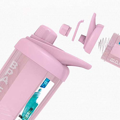 Protein Shaker 500 ml Fitness Mixer - Protein Shaker a prueba de fugas - Sin BPA, con escala para batidos de proteína de suero cremoso en polvo, aislado de proteína y concentrados de BCAA en negro