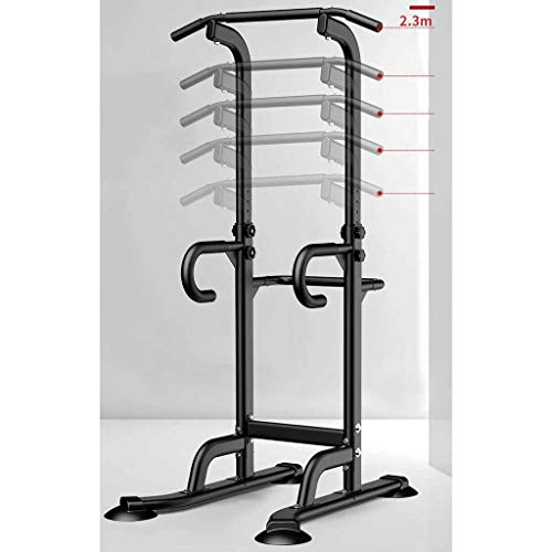 Pull-ups horizontal de la barra de interior pull-ups aparatos de ejercicios multifuncional barras paralelas individuales y dobles marco varilla de estirado ( Color : Black , Size : 91*73*230cm )