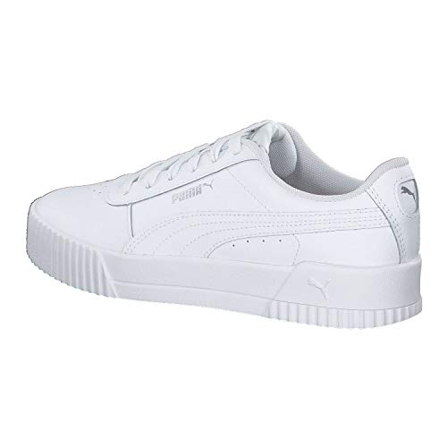 PUMA Carina L, Zapatillas Mujer, Blanco White/White/Silver, 40 EU