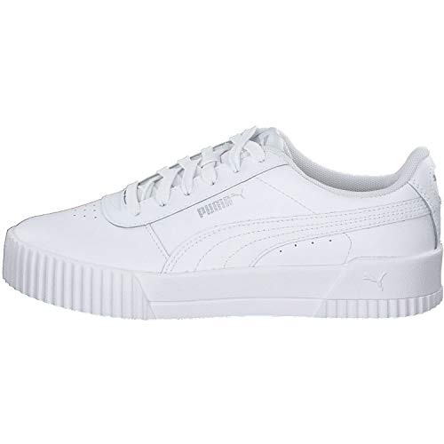 PUMA Carina L, Zapatillas Mujer, Blanco White/White/Silver, 42 EU