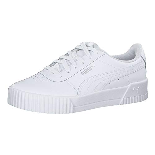 PUMA Carina L, Zapatillas Mujer, Blanco White/White/Silver, 42 EU