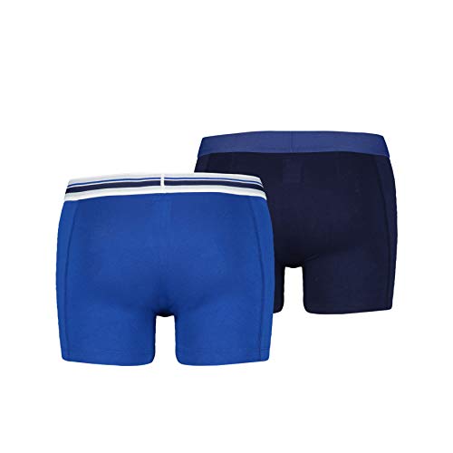 Puma Placed Logo - Pack de 2 bóxers para hombre, color azul, talla L