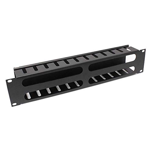 RackMatic - Panel de gestión ordenación de Cables para Armario Rack de 2U x 74 mm