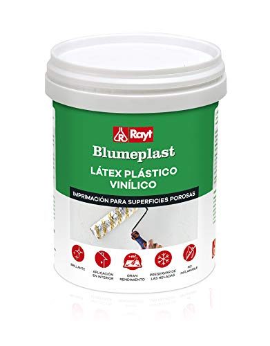 Rayt 156-09 Blumeplast M-10: Látex plástico, imprimación y sellador de Superficies de Yeso, Cemento, estuco, Madera, cerámica, Puzzles. Enriquecedor de Pinturas. Secado Transparente, 1kg