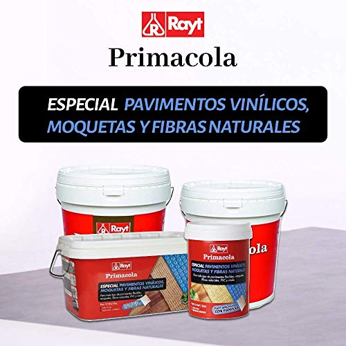 Rayt 555-09 Primacola C-15 Adhesivo acrílico Especial PVC, pavimentos vinílicos, moquetas, revestimientos Textiles y Fibras Naturales. SIN disolventes. Fácil aplicación con espátula, 1kg