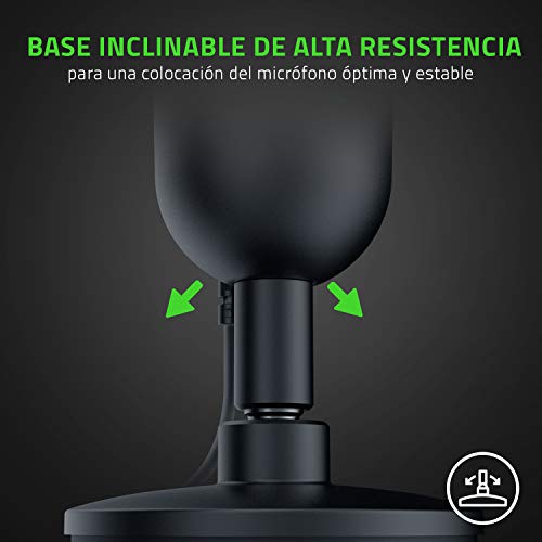 Razer Seiren Mini Micrófono compacto para USB para streaming, compacto con patrón polar supercardioide, soporte inclinable, amortiguador integrado, Quartz / Rosa