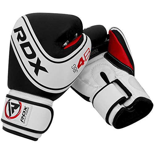 RDX Guantes de Boxeo Niño para Entrenamiento y Muay Thai | Maya Hide Cuero Junior 4oz, 6oz Mitones para Kick Boxing, Sparring | Combate Kids Boxing Gloves para Saco Boxeo Training