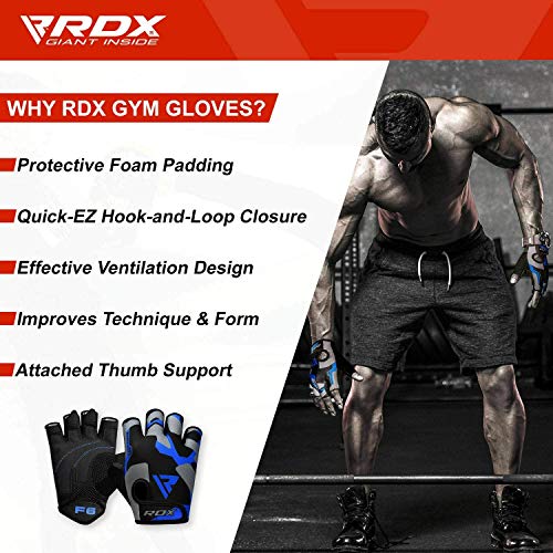 RDX Guantes Gimnasio Pesas Musculacion Guantes Culturismo Fitness Entrenamiento