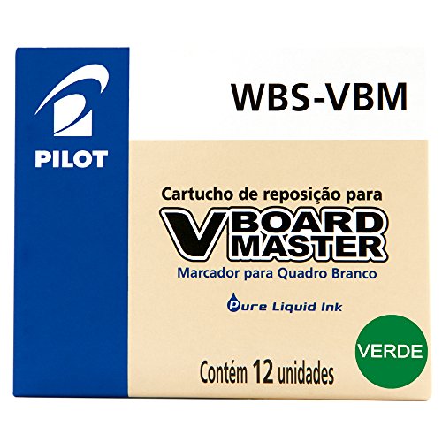 RECAMBIO ROTULADOR PILOT VBOARD MASTER TINTA LIQUIDA VERDE (12 unid.)