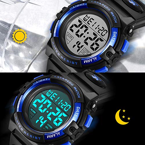 Reloj Digital Para Niños, Reloj De Los Niños Deporte LED Impermeable Alarma Calendario Luminoso Multifuncional Cronógrafo Reloj De Pulsera Para Niños