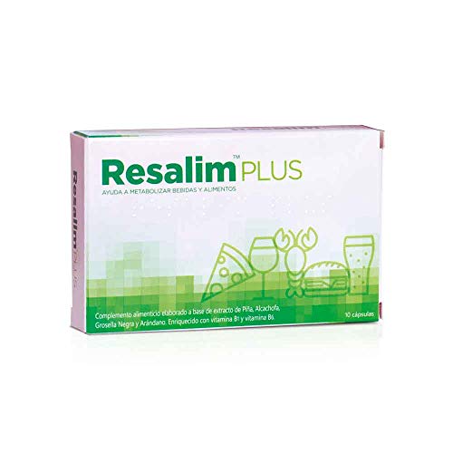 Resalim PLUS - Reduce y Previene los Síntomas de la Resaca, Complemento Alimenticio para Ayudar a Metabolizar Bebidas y Alimentos - 10 Comprimidos