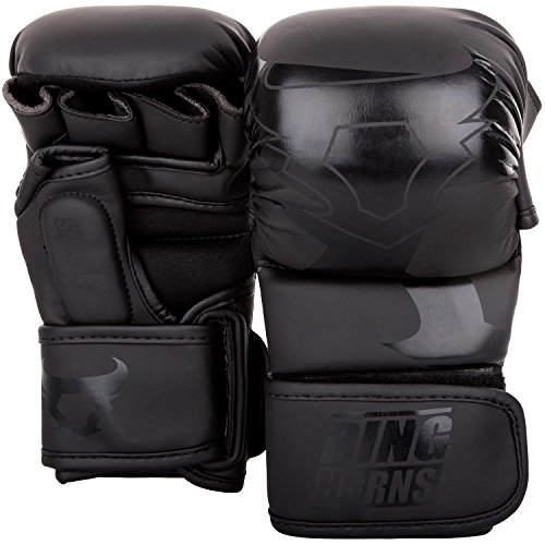 Ringhorns Charger Guantes Sparring de MMA, Unisex Adulto, Negro/Negro, L/XL