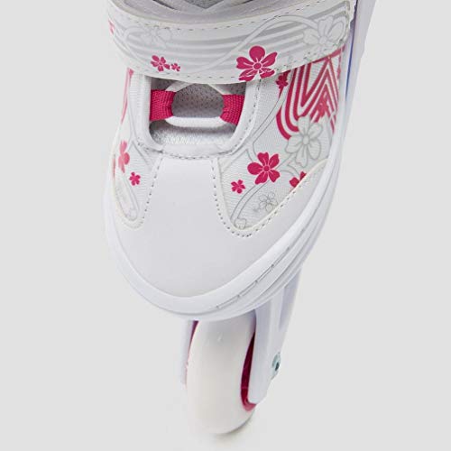 Roces Jokey 3.0 Girl - Patines en línea para niña (Talla 26/29), Color Blanco y Rosa