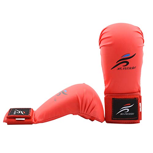 Rysmliuhan Shop Guantes Kick Boxing Guantillas Karate Guantes de Kickboxing Guantes de Boxeo tailandés Bolsa de Boxeo Guantes Guantes de Entrenamiento de Boxeo Red,L