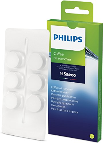 Saeco CA6704/10 Pastillas Quitagrasas para Cafeteras, pack de 6, Plástico, Verde