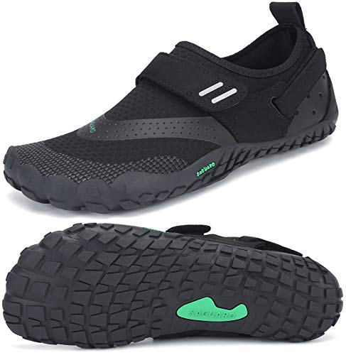 SAGUARO Unisexo Zapatos Trail Running Transpirables Ligero Hombres Zapatillas de Deportes Interior Exterior Mujeres Antideslizante Zapato de Aqua Playa Yoga Gimnasio Calzado, Negro 38