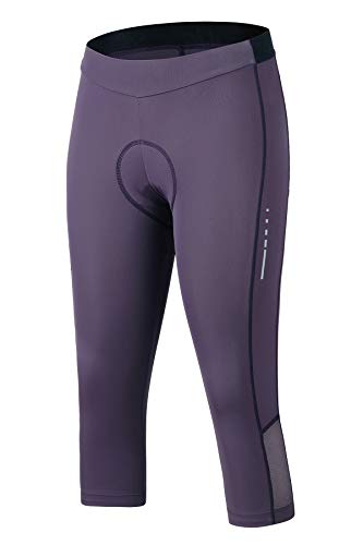 Santic Mujer Pantalones 3/4 Culotte de Bicicleta Rellenó Ciclismo Leggings de Las Medias Badana Transpirables Antideslizante