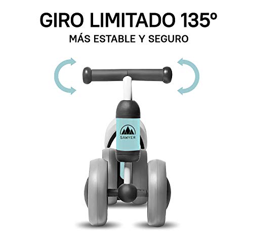 Sawyer - Correpasillos / Bicicleta Sin Pedales - Niños 10 a 24 Meses - Bebes 1 año (Mint)