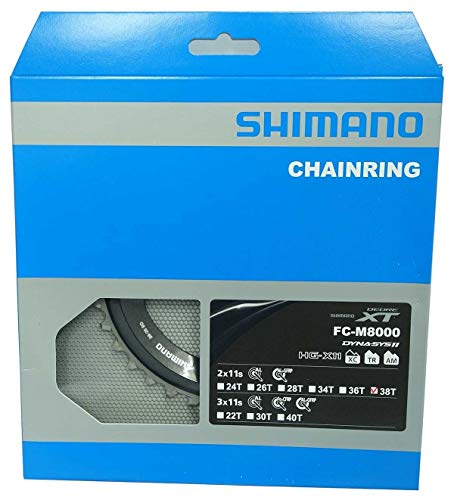 SHIMANO 36D M8000 XT 11V.DO.36/26 Plato, Adultos Unisex, Negro