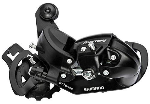 SHIMANO Cambio Trasero Tourney TY300 6/7V, con Pata, Unisex Adulto, Negro