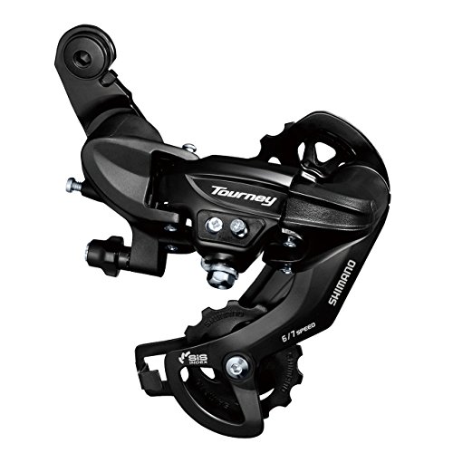 SHIMANO Cambio Trasero Tourney TY300 6/7V, con Pata, Unisex Adulto, Negro