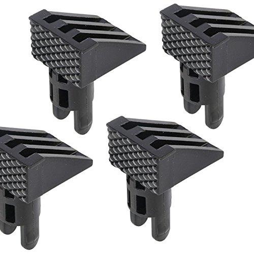 Silverline 548885 Topes de banco, Negro, 4pk, Set de 4 Piezas