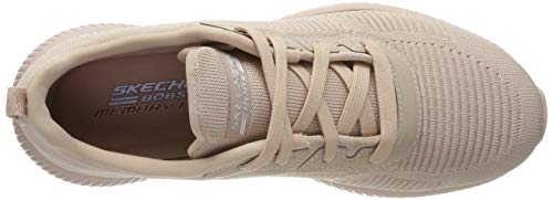 Skechers Bobs Squad-Tough Talk, Zapatillas Mujer, Multicolor (PNK Black Engineered Knit/Trim), 38 EU