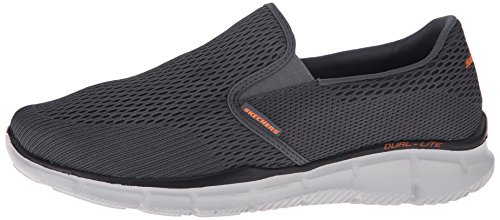 Skechers Equalizer-Double Play, Zapatillas de Deporte Exterior Hombre, Gris (CCOR Black Engineered Mesh/Trim), 47.5 EU