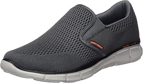 Skechers Equalizer-Double Play, Zapatillas de Deporte Exterior Hombre, Gris (CCOR Black Engineered Mesh/Trim), 47.5 EU