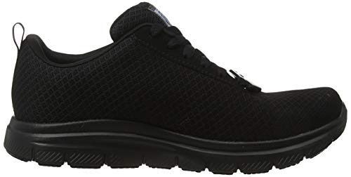 Skechers Flex Advantage-Bendon, Zapatillas Hombre, Negro (BLK Black Mesh/Water & Stain Repellent Treatment), 48.5 EU