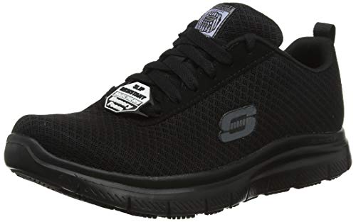 Skechers Flex Advantage-Bendon, Zapatillas Hombre, Negro (BLK Black Mesh/Water & Stain Repellent Treatment), 48.5 EU