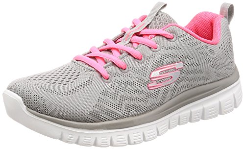 Skechers Graceful-Get Connected, Zapatillas Mujer, Multicolor (GYCL Black Mesh/Trim), 37 EU