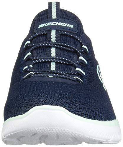 Skechers Summits, Zapatillas Deportivas Mujer, Azul Navy Aqua, 37 EU