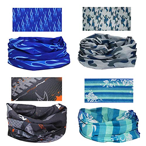 Slosh 8 Bandana Cintas Pelo Deporte Hombre Mujer Ciclismo Yoga Elastica Pañuelos Cabeza Turbante Lazo Tenis UV Moto Playa (8 PCS)