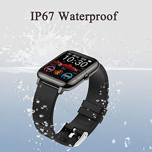 Smartwatch, Reloj Inteligente con Pulsómetro, Cronómetros, Calorías, Monitor de Sueño, Podómetro Pulsera Actividad Inteligente Impermeable IP67 Smartwatch Hombre Reloj Deportivo para Android iOS