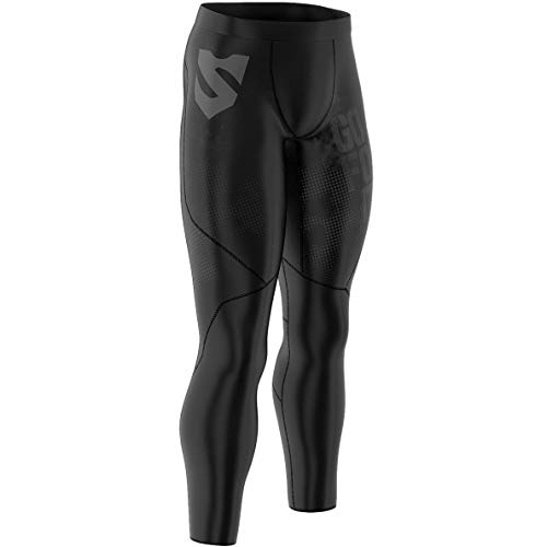 SMMASH Invisible Deportivo Largo Leggins Hombre, Pantalones Largo Deporte Dombre por un Gimnasio de Yoga Corrientes, Material Transpirable y Antibacteriano, Fabricada en la UE (L)