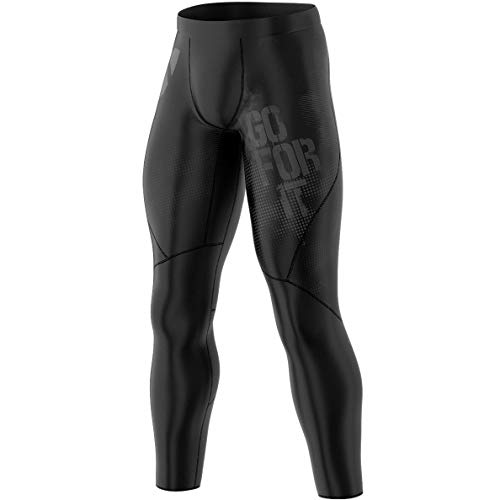 SMMASH Invisible Deportivo Largo Leggins Hombre, Pantalones Largo Deporte Dombre por un Gimnasio de Yoga Corrientes, Material Transpirable y Antibacteriano, Fabricada en la UE (L)