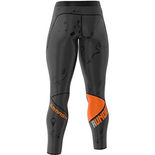 SMMASH Rundefeated Deportivo Largo Leggins Hombre, Pantalones Largo Deporte Dombre por un Gimnasio de Yoga Corrientes, Material Transpirable y Antibacteriano, Fabricada en la UE (L)