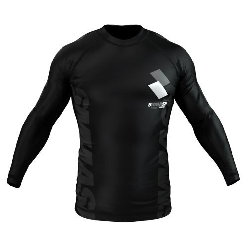 SMMASH Shadow Rashguard Hombre Manga Larga, Camisetas Hombre para MMA, Artes Marciales, Krav Maga, BJJ, K1, Karate, Material Transpirable y Antibacteriano, (S)