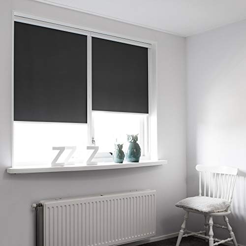 Sol Royal - Estores Enrollable Sol Reflect K24-60x175 cm - Persiana 100% oscurecente con rieles de guía - Blanco