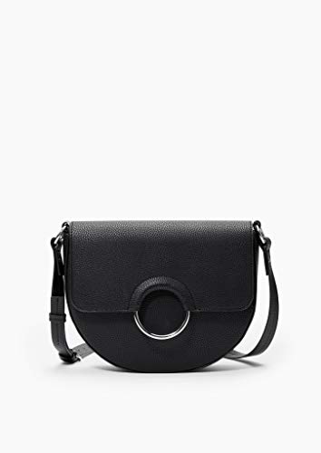 s.Oliver Red Label - Bolso bandolera para mujer con anillo de metal, color negro