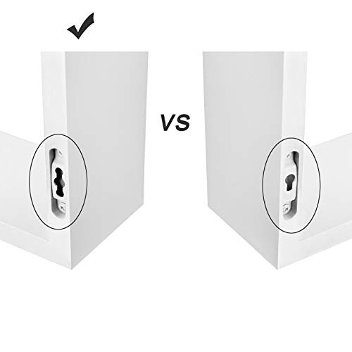 SONGMICS Set de 3 Estantes de Pared, Estantes Flotantes, 30/45/60 cm, Acabado Brillante, Decorativos, Creativos, para Habitación, Salón, Cocina, Pasillo, Capacidad de Carga de 15 kg, Blanco LWS66W