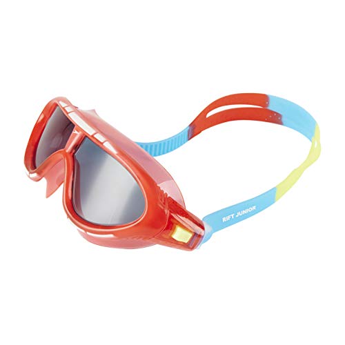 Speedo Biofuse Rift Gafas de Natación, Unisex niños, Rojo Lava/Azul japón/Humo, Talla Única