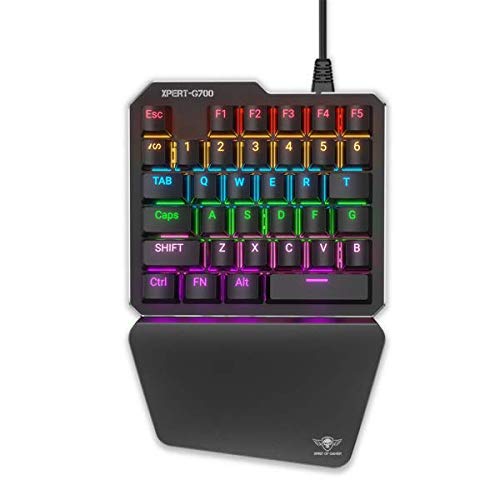 SPIRIT OF GAMER – Xpert G700 – Combo Rgb Teclado + Raton Para Consolas Ps4, Xbox One, Switch Y Pc - Teglado Mecanico Single Hand – Raton 7 Botones 3200 Dpi