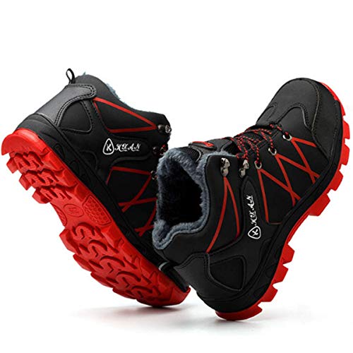 SROTER Mujer Hombre Invierno Botas de Seguridad Trabajo Zapatillas con Puntera de Acero Impermeables Botas de Nieve Zapatos de Trabajo Entrenador Unisex Zapatillas de Senderismo