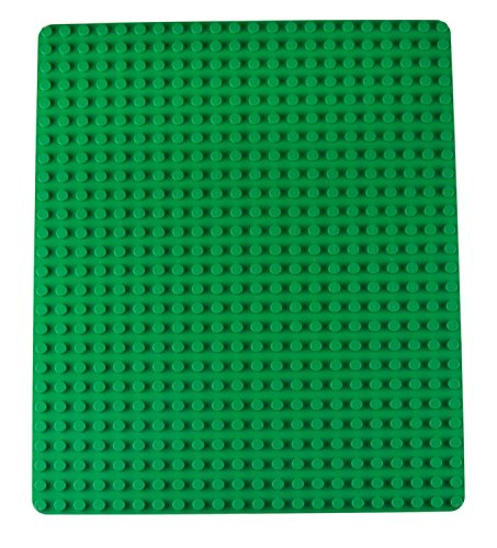 Strictly Briks Base apilable para Construir - Compatible con Todas Las Grandes Marcas - Tacos Grandes - 41,28 x 34,93 cm - Verde