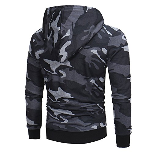 Sudaderas con Capucha para Hombre Camuflaje Jersey Ciclismo Suéter Manga Larga Hombre Ropa de Deporte Hoodie Chándal con Cordón Hombre riou