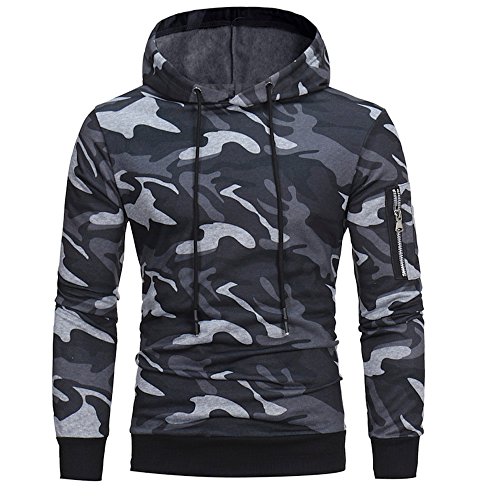 Sudaderas con Capucha para Hombre Camuflaje Jersey Ciclismo Suéter Manga Larga Hombre Ropa de Deporte Hoodie Chándal con Cordón Hombre riou