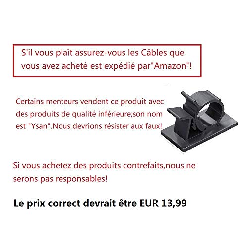 Sujeta Cables, JTDEAL Clips de Cable Ajustable (50pcs), Nylon Cable Abrazadera de Alambre Organizador, Ordenador Cable Eléctrico Sistema de Gestión de Cable de Plástico para Coche/Oficina/Casa